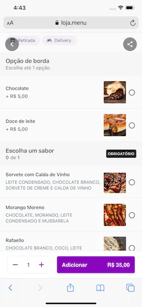 Personalização da loja na web